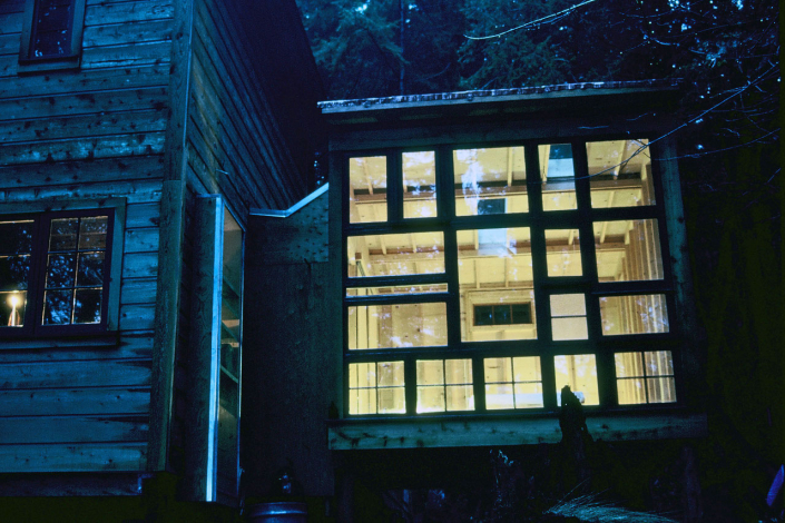 Comparelli Architect - Mudge Island British Columbia - Windows Evening